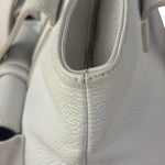 Burberry White Pebbled Leather Shoulder Bag
