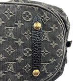 Louis Vuitton Black Denim Mahina Hobo Bag XL