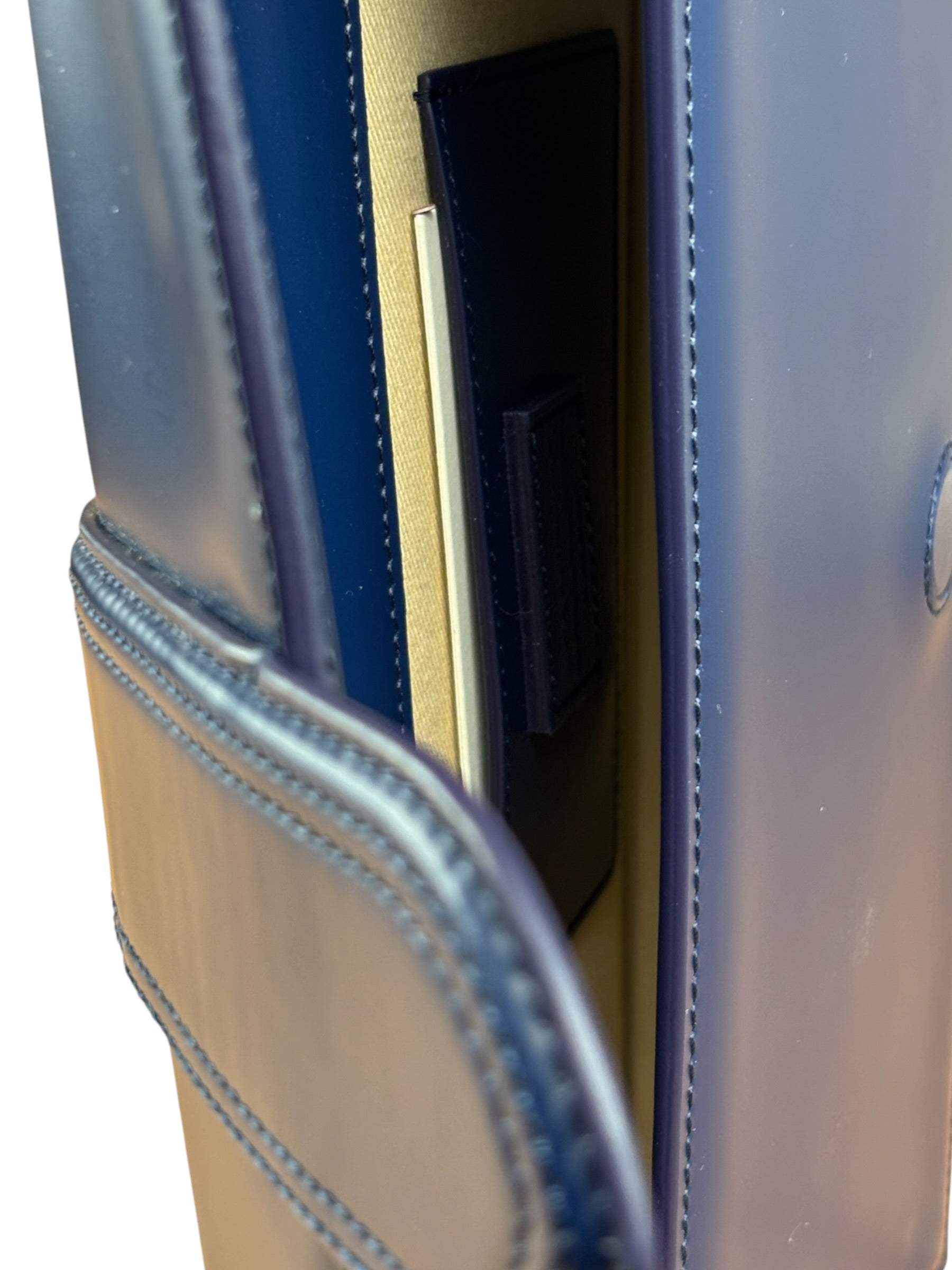 Jacquemus Navy Blue Leather Le Bambino Shoulder Bag