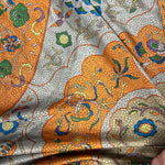 Fendi Silk Multicolor Textured Abstract Scarf