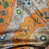 Fendi Silk Multicolor Textured Abstract Scarf