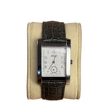 Fendi Tank White Dial Grey Croc Strap
