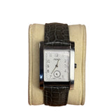 Fendi Tank White Dial Grey Croc Strap