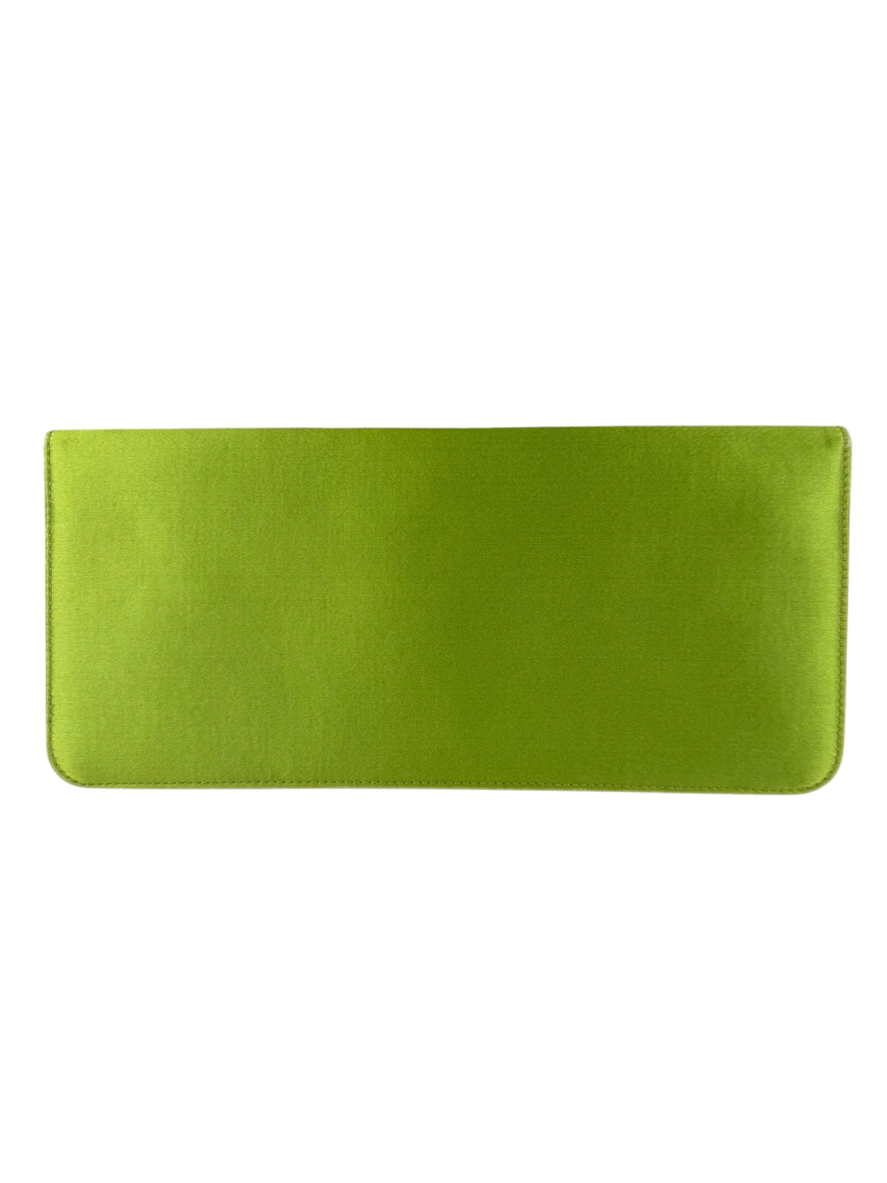 Dolce & Gabbana Lime Green Satin Clutch