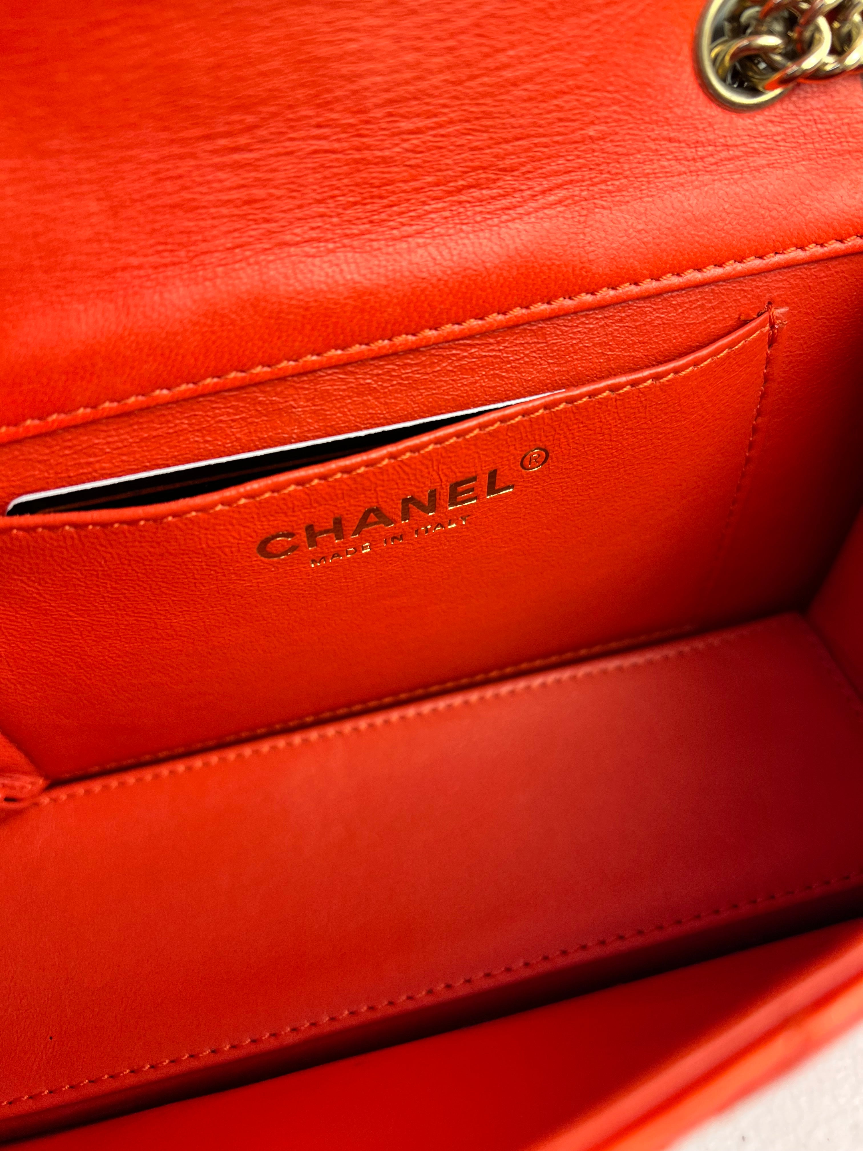 Chanel Red Metallic Evening Star Flap Bag 2008