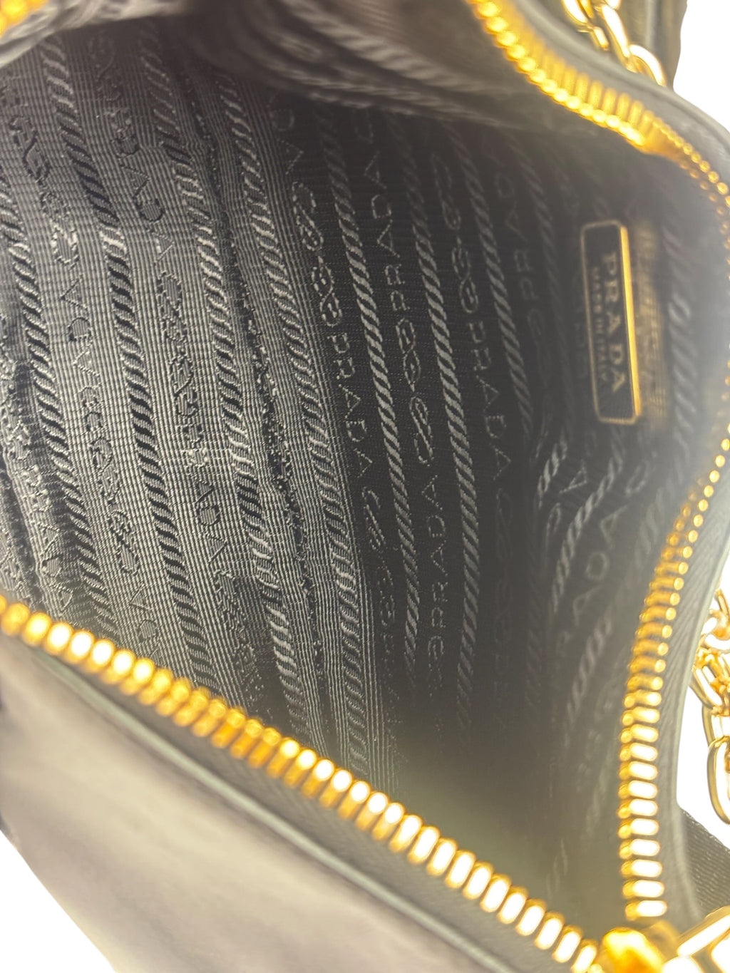 Prada Black Saffiano Leather Re-Edition Two-Way Bag
