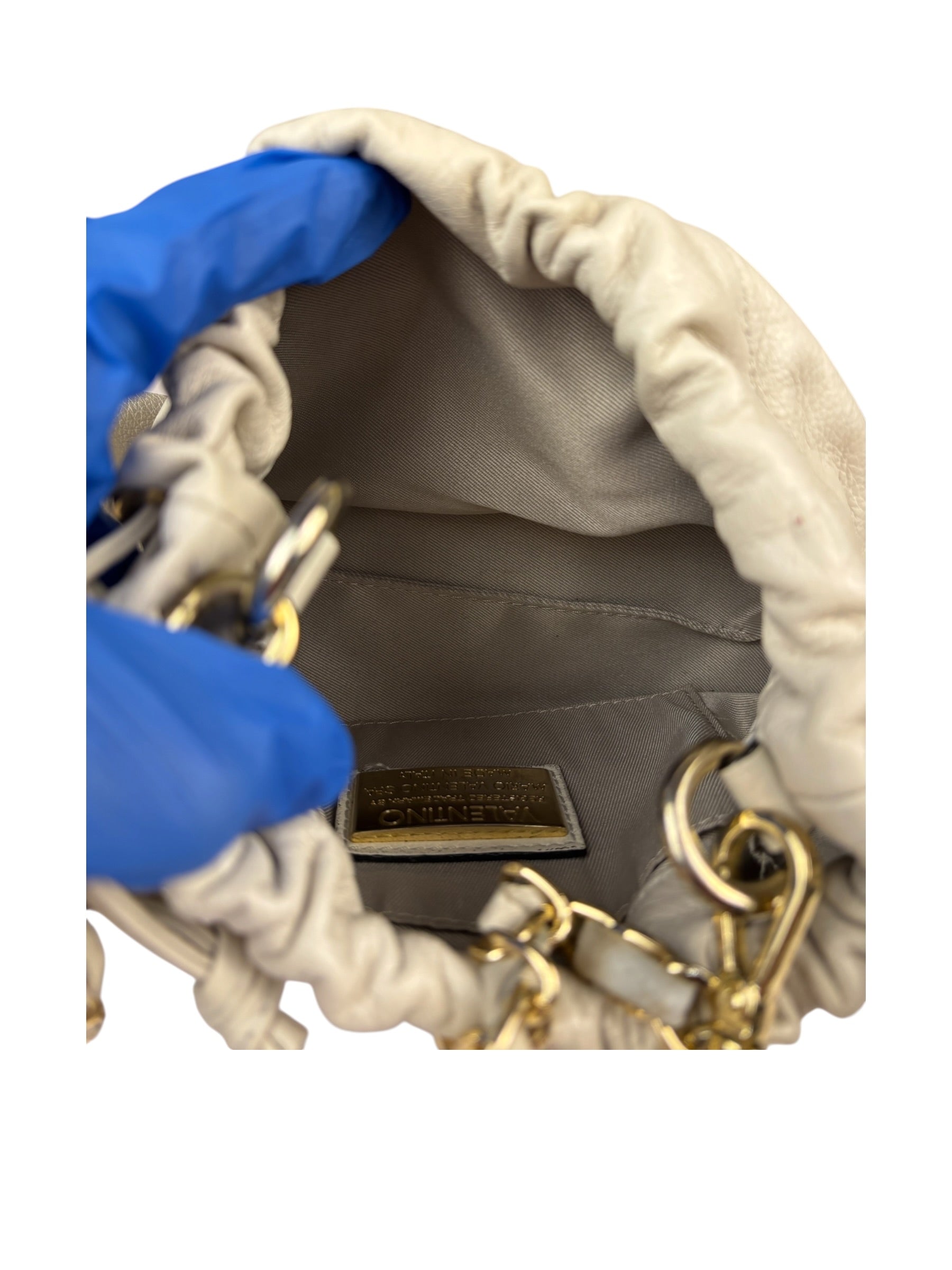 Valentino Cream Slouchy Handbag