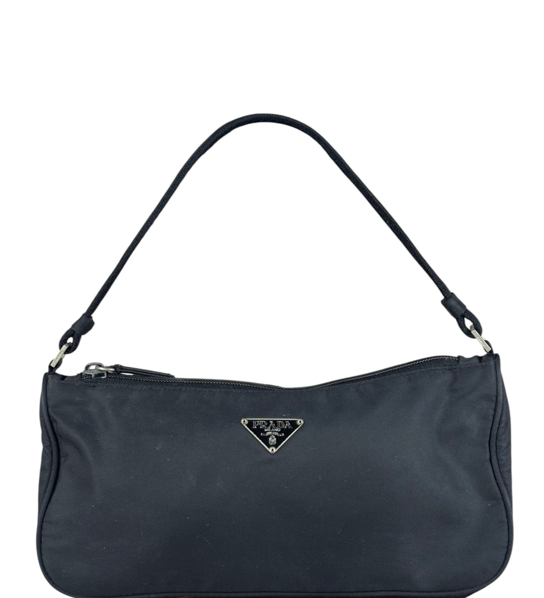Prada Black Nylon Tessuto Mini Sport Pochette Shoulder Bag