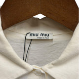 Miu Miu Off-White Short Sleeve Polo Style Top