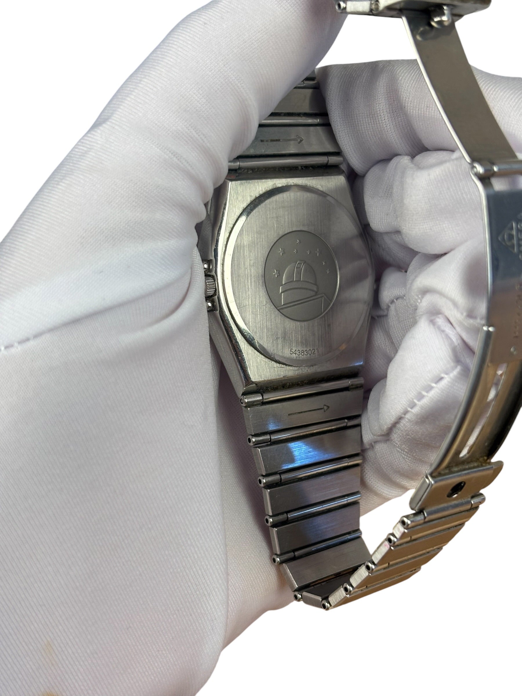 Omega Constellation White Dial Blue Hands