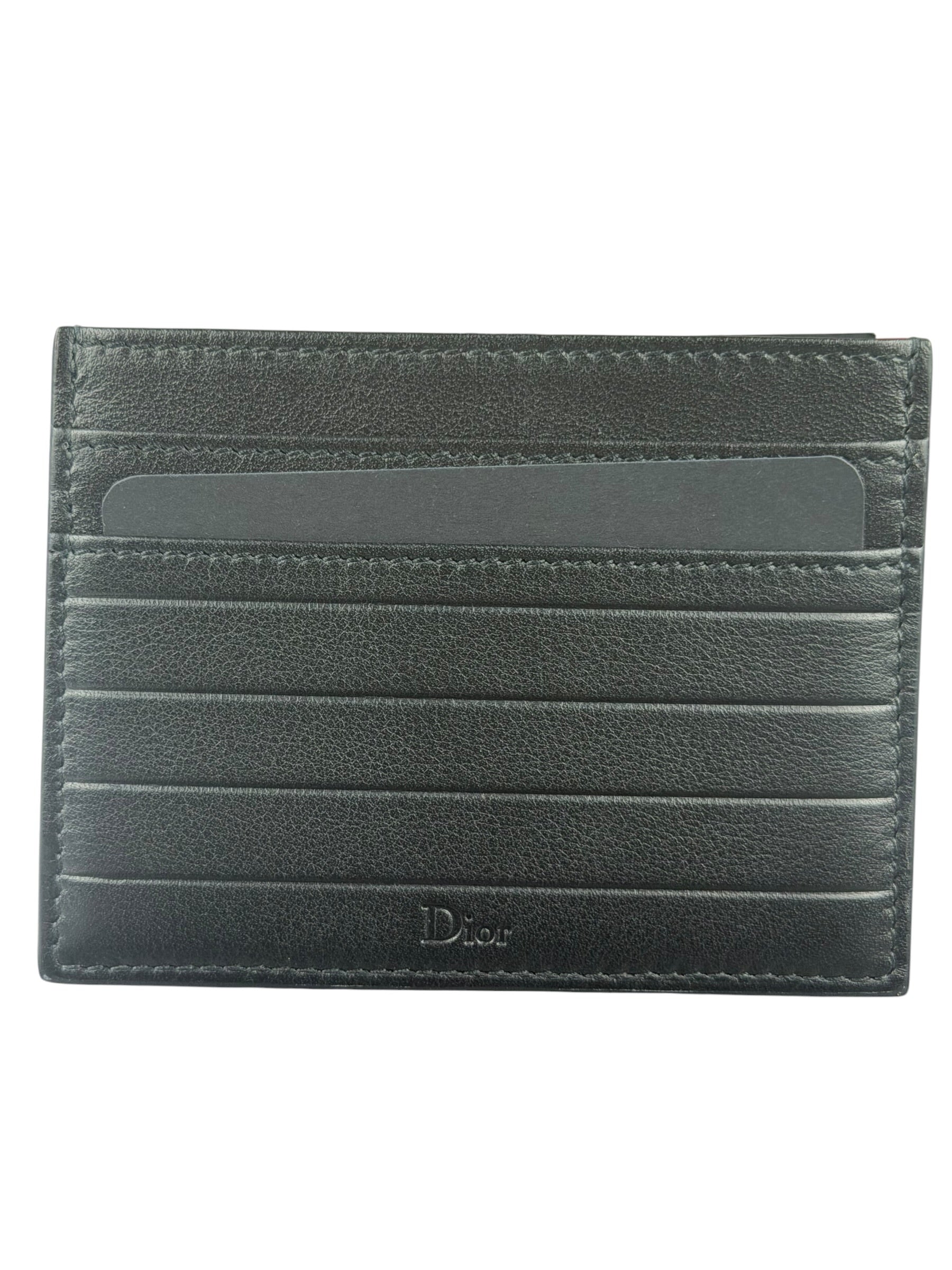 Christian Dior Red/Black Leather Card Holder