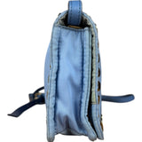 Prada Nylon Blue Studded Crossbody Bag