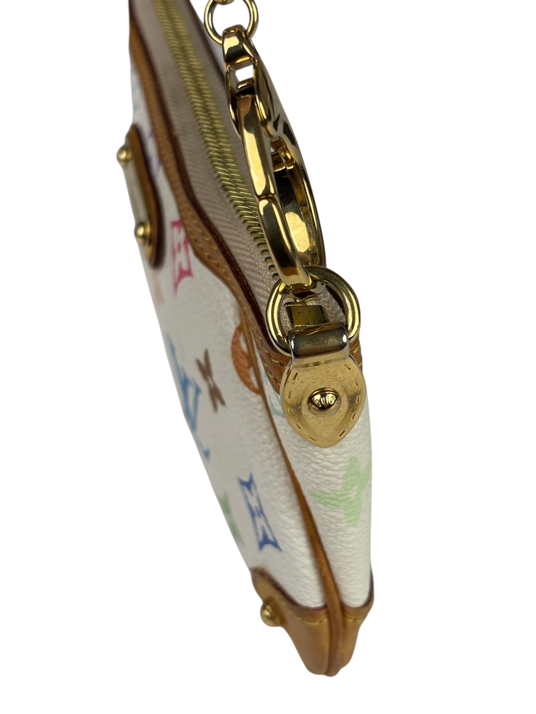 Louis Vuitton White Leather Milla Pochette MM