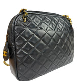 Chanel Black Quilted Lambskin Camera Bag 1989