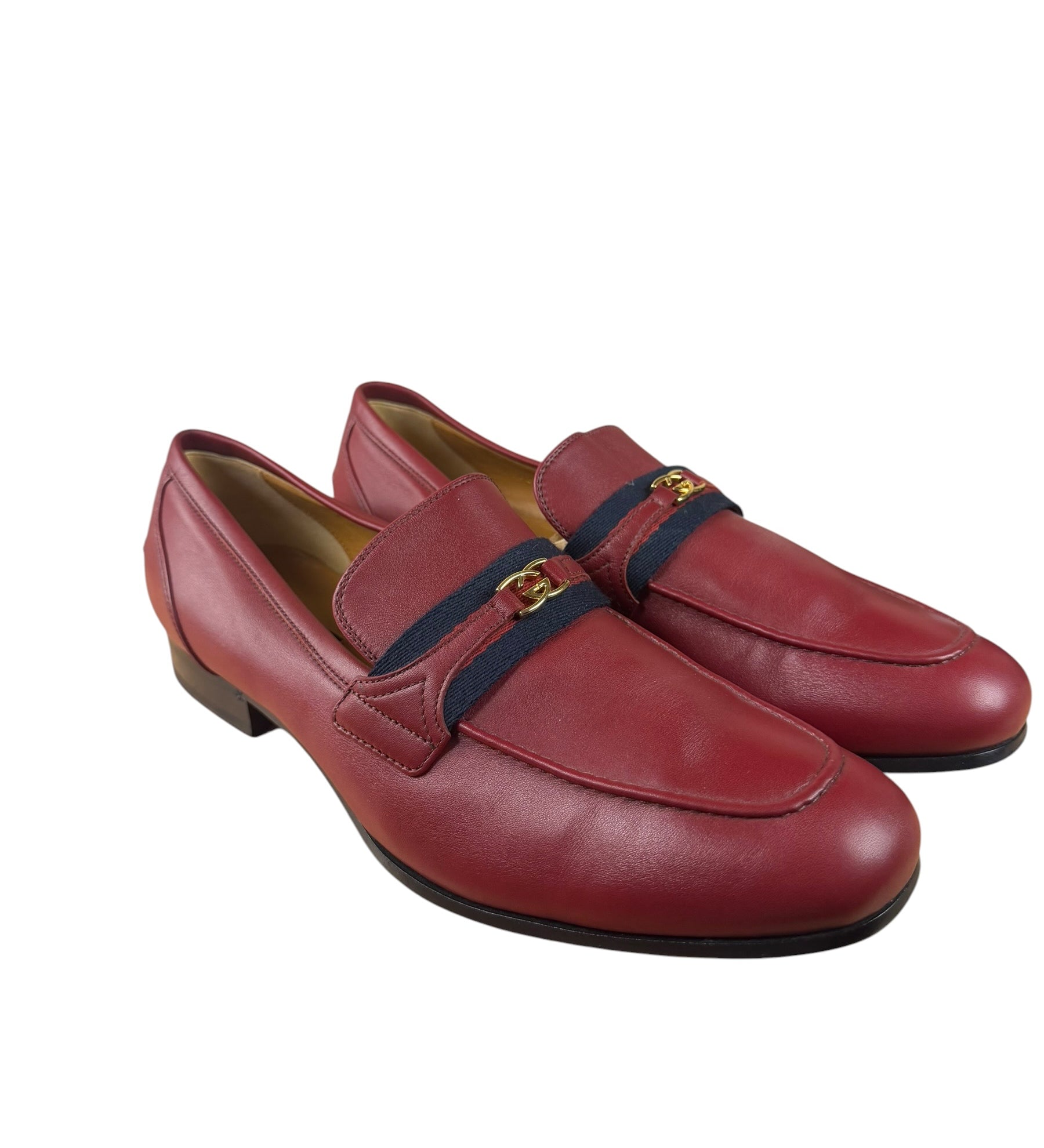 Gucci HA HA HA Red Leather Loafers