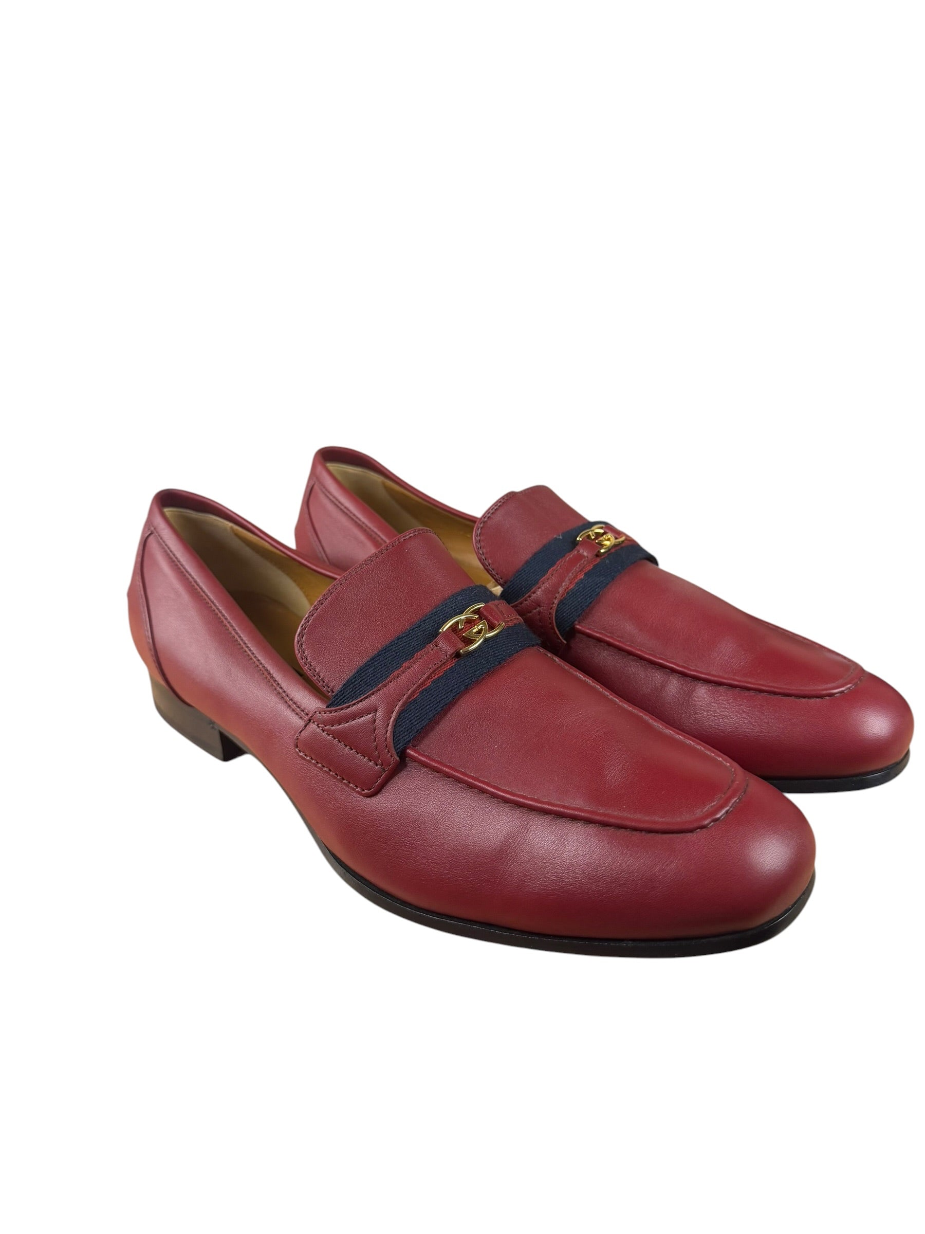Gucci HA HA HA Red Leather Loafers