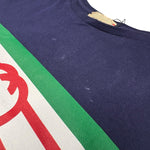 Gucci Navy Striped Logo Baby Tee
