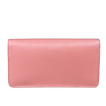 Prada Pink Saffiano Leather Wallet On Chain