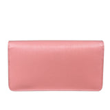 Prada Pink Saffiano Leather Wallet On Chain