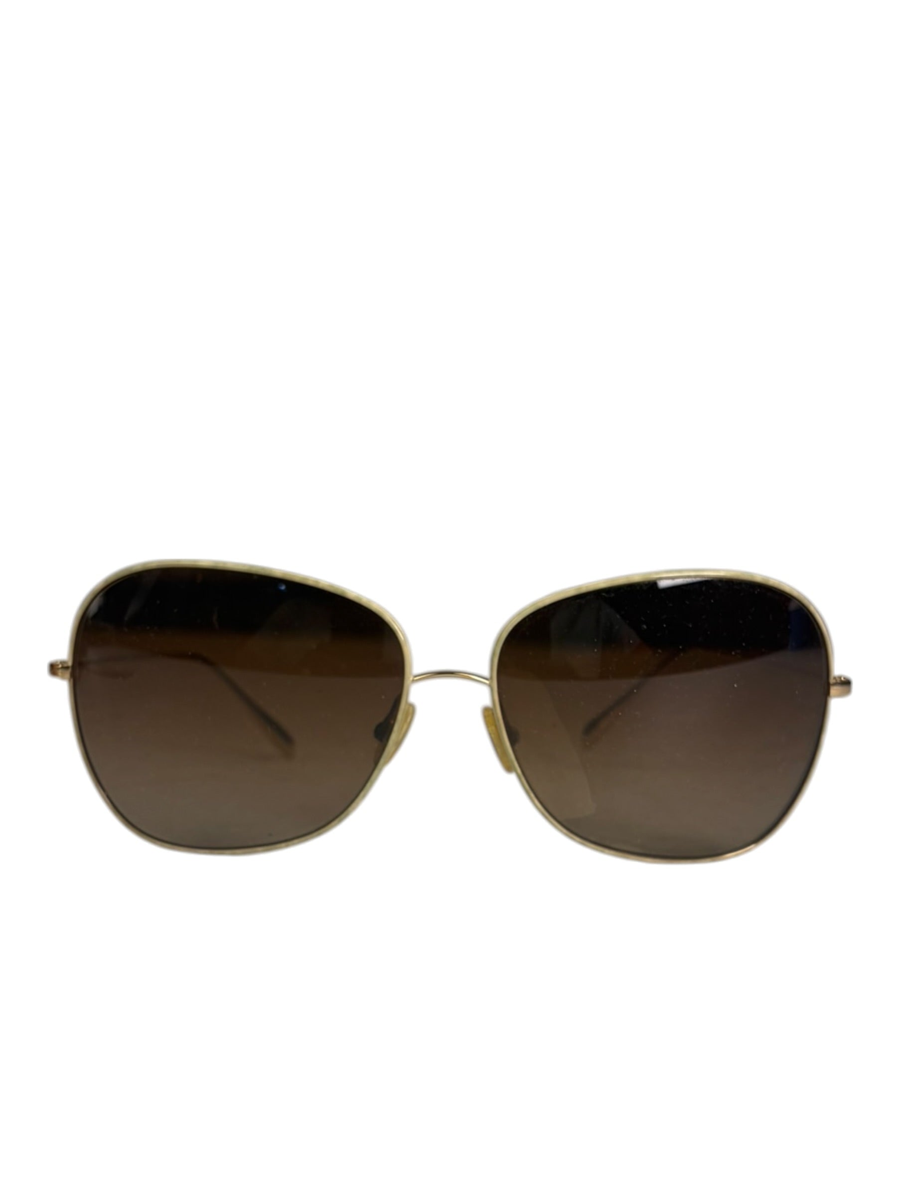 Oliver Peoples Gold-Tone Aviator Sunglasses