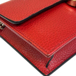 Gucci Red Leather GG Logo Wallet On Chain