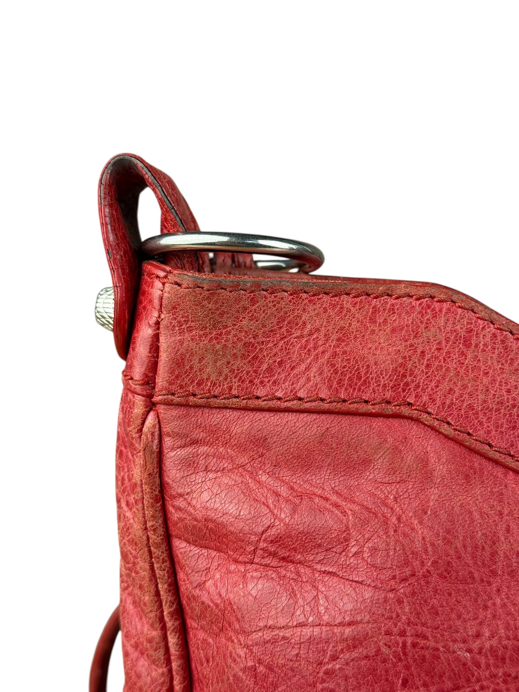 Balenciaga Fuchsia Leather Le City Crossbody