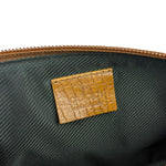 Gucci Brown Leather Trim GG Boat Pochette