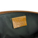 Gucci Brown Leather Trim GG Boat Pochette