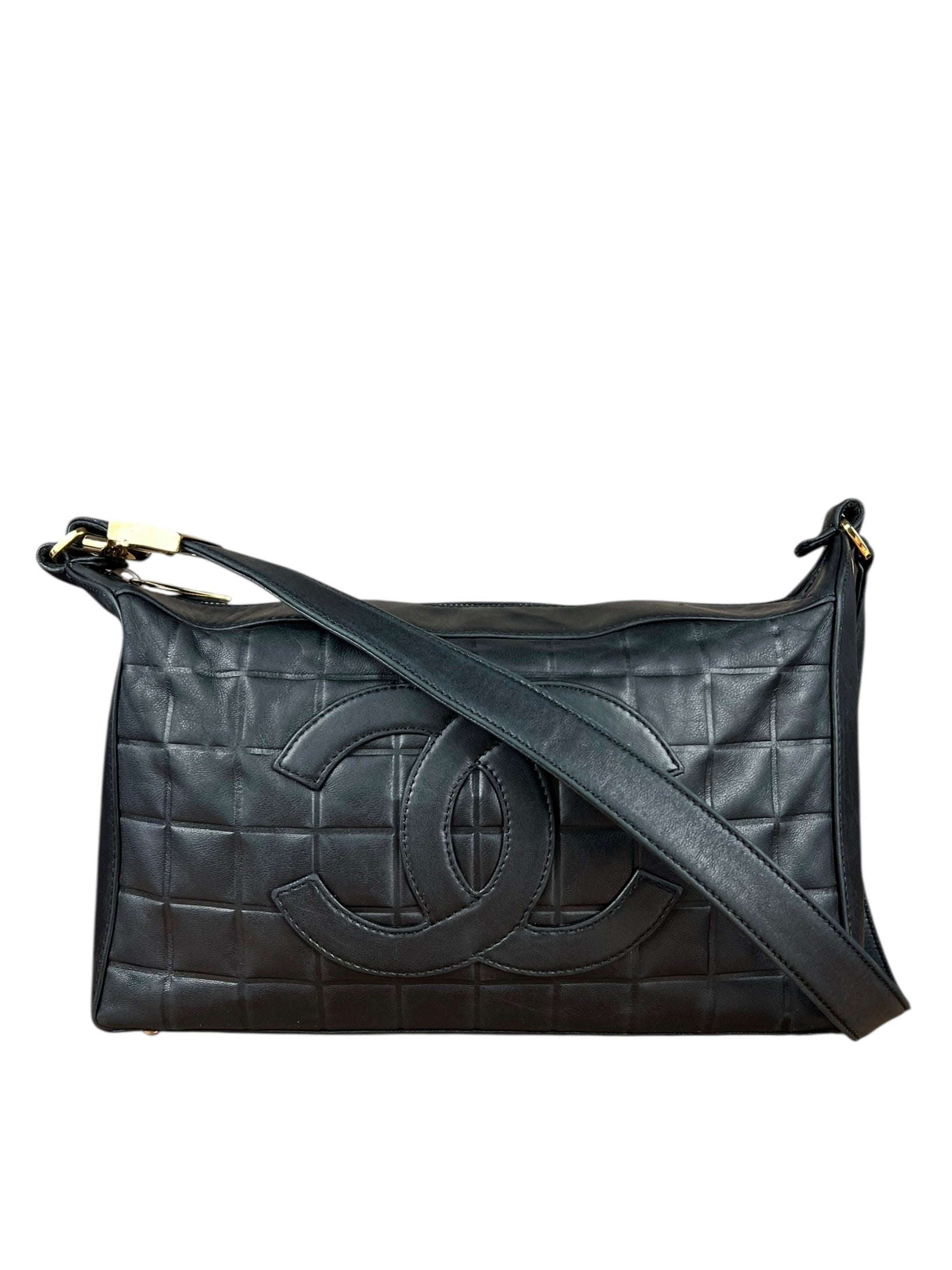 Chanel CC Chocolate Leather Shoulder Bag 2000