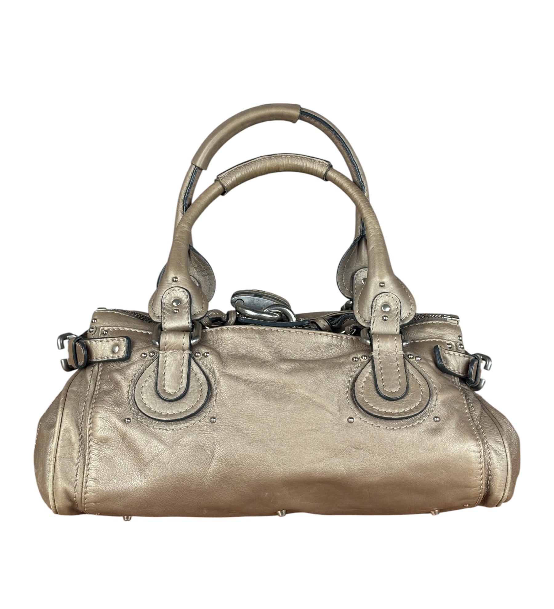 Chloe Vintage Metalic Gold Paddington Handbag