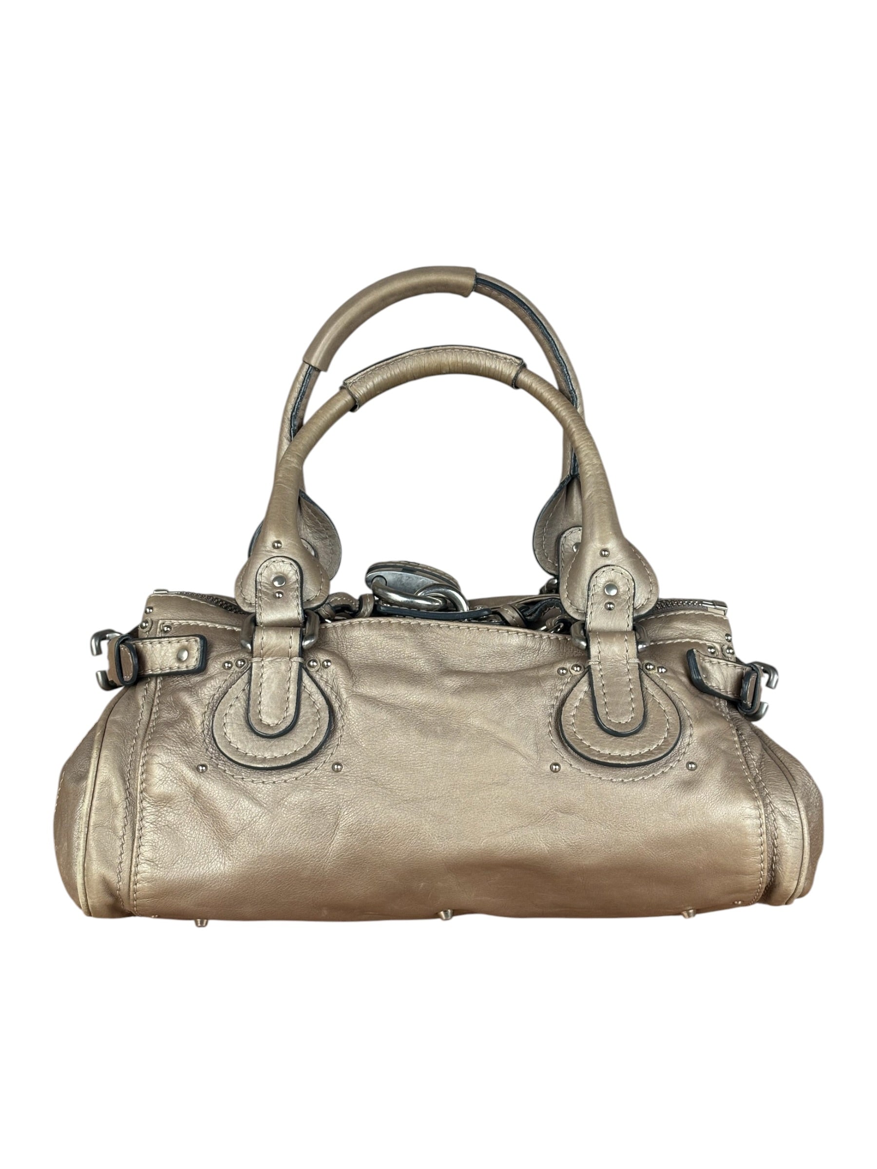 Chloe Vintage Metalic Gold Paddington Handbag