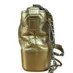 Chanel Gold Leather Gabrielle Hobo 2016