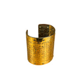 Chanel Vintage Gold CC Print Cuff Bracelet