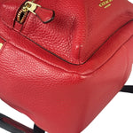 Coach Red Pebbled Mini Charlie Backpack