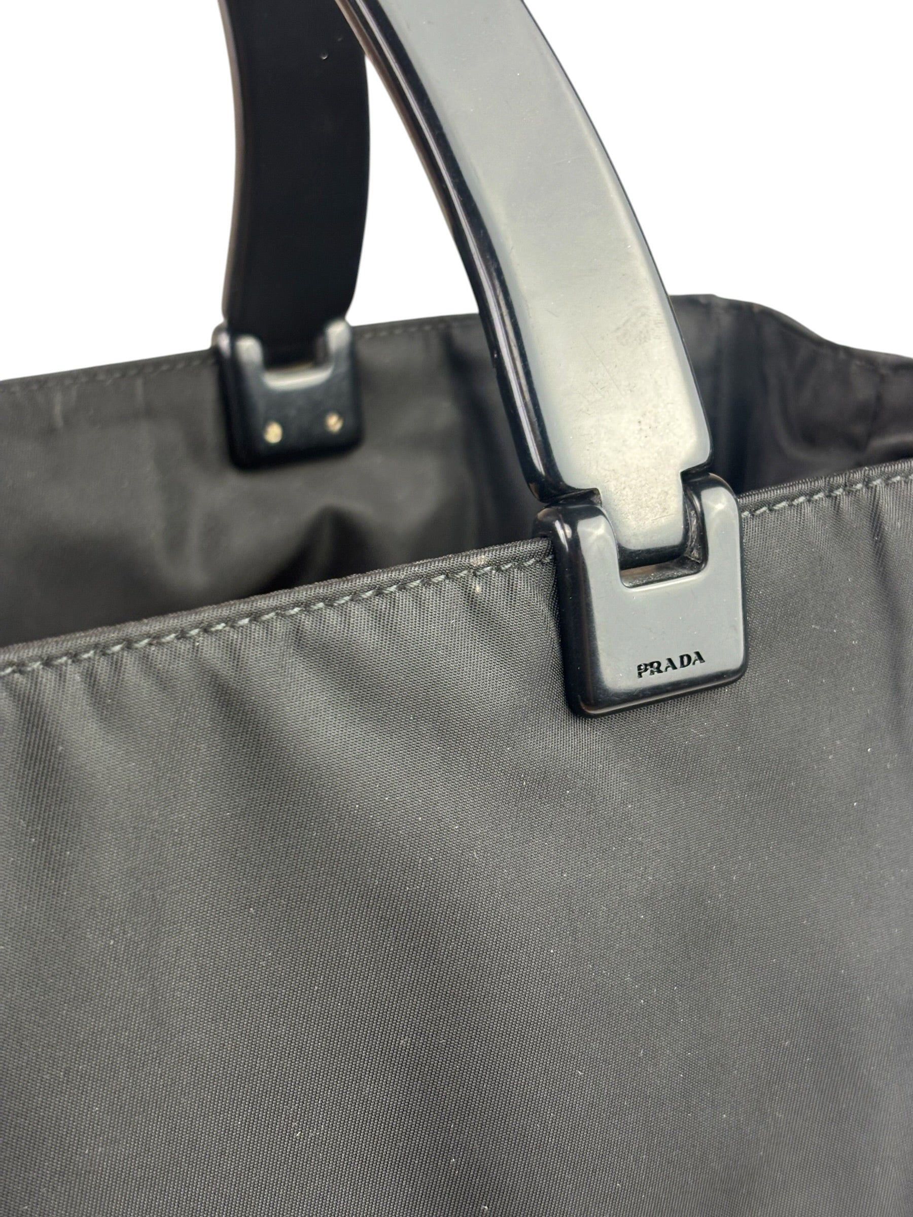 Prada Vintage Black Tessuto Nylon Tote