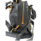Balenciaga Grey Lambskin Motocross City Two-Way Bag