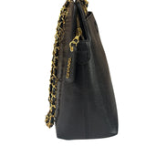 Chanel Vintage Black Caviar Leather Timeless Chain Shoulder Tote 1998