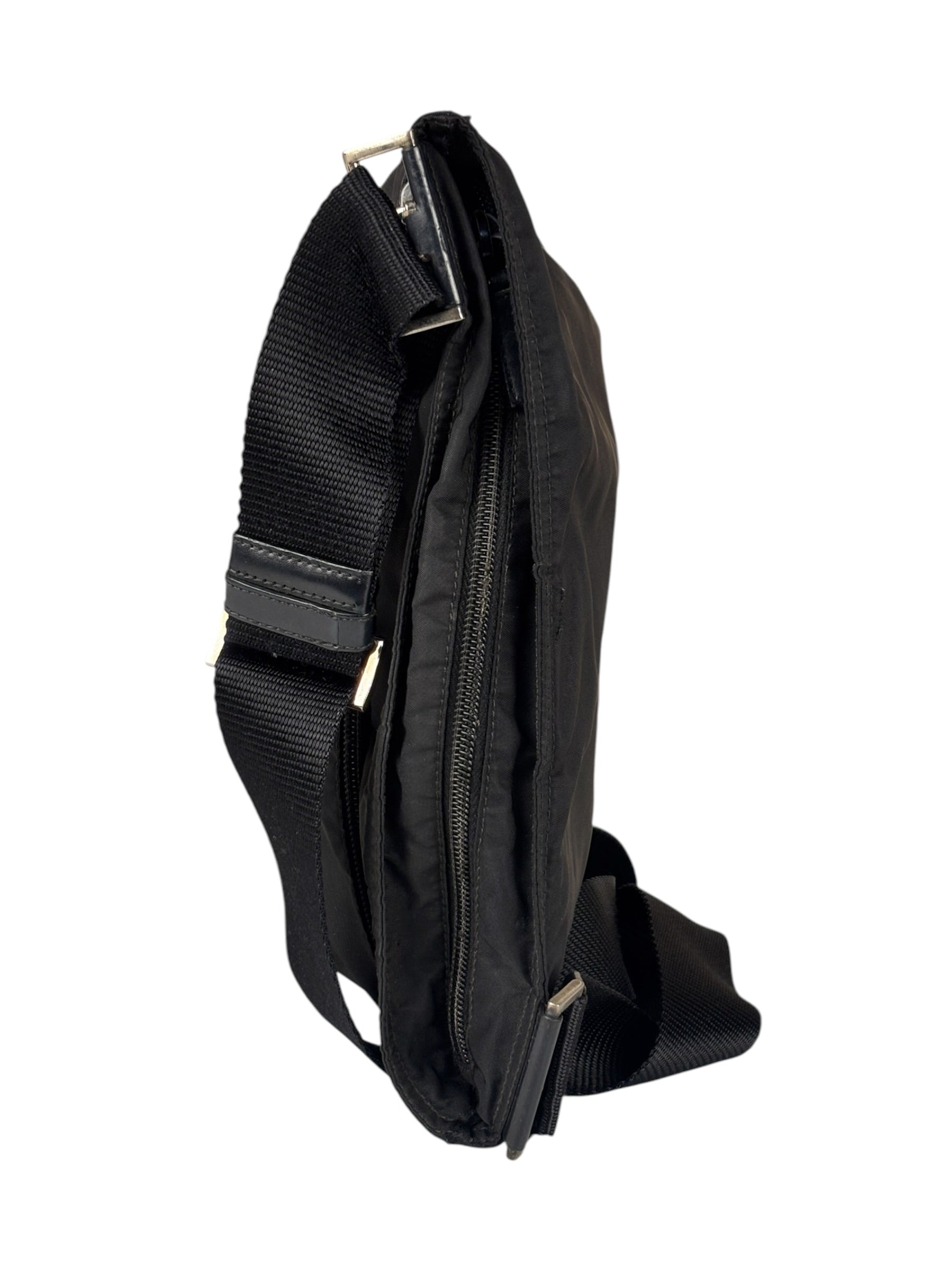 Prada Vintage Black Nylon Crossbody Bag