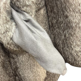 Gifu Mouhi Grey Rabbi Fur Coat