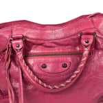Balenciaga Pink Leather Classic City Two-Way Bag