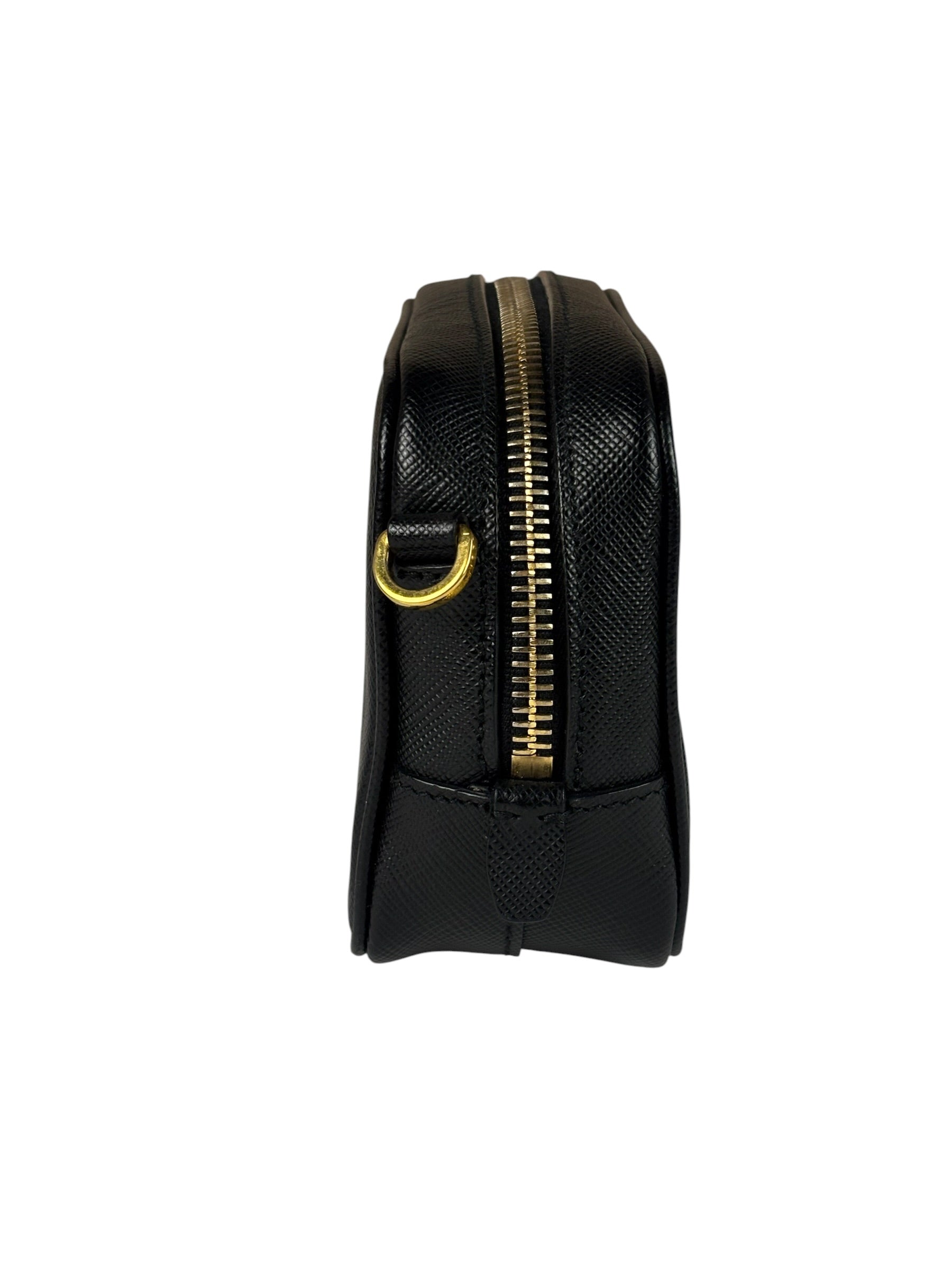 Prada Black Saffiano Leather Mini Camera Bag