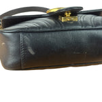 Gucci Black Leather Marmont Shoulder Bag