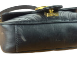 Gucci Black Leather Marmont Shoulder Bag