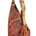 Coach Multicolor Leather Trim Signature Canvas Shoulder Bag