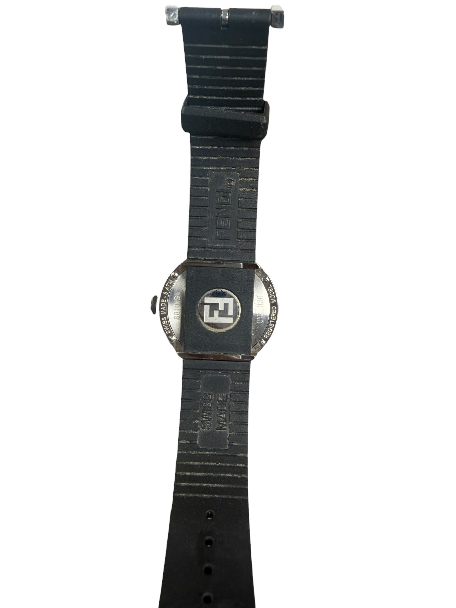 Fendi 8010L White Bubble Face Rubber Strap