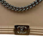 Chanel Cream Patent Leather Boy Flap Bag 2012