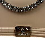 Chanel Cream Patent Leather Boy Flap Bag 2012