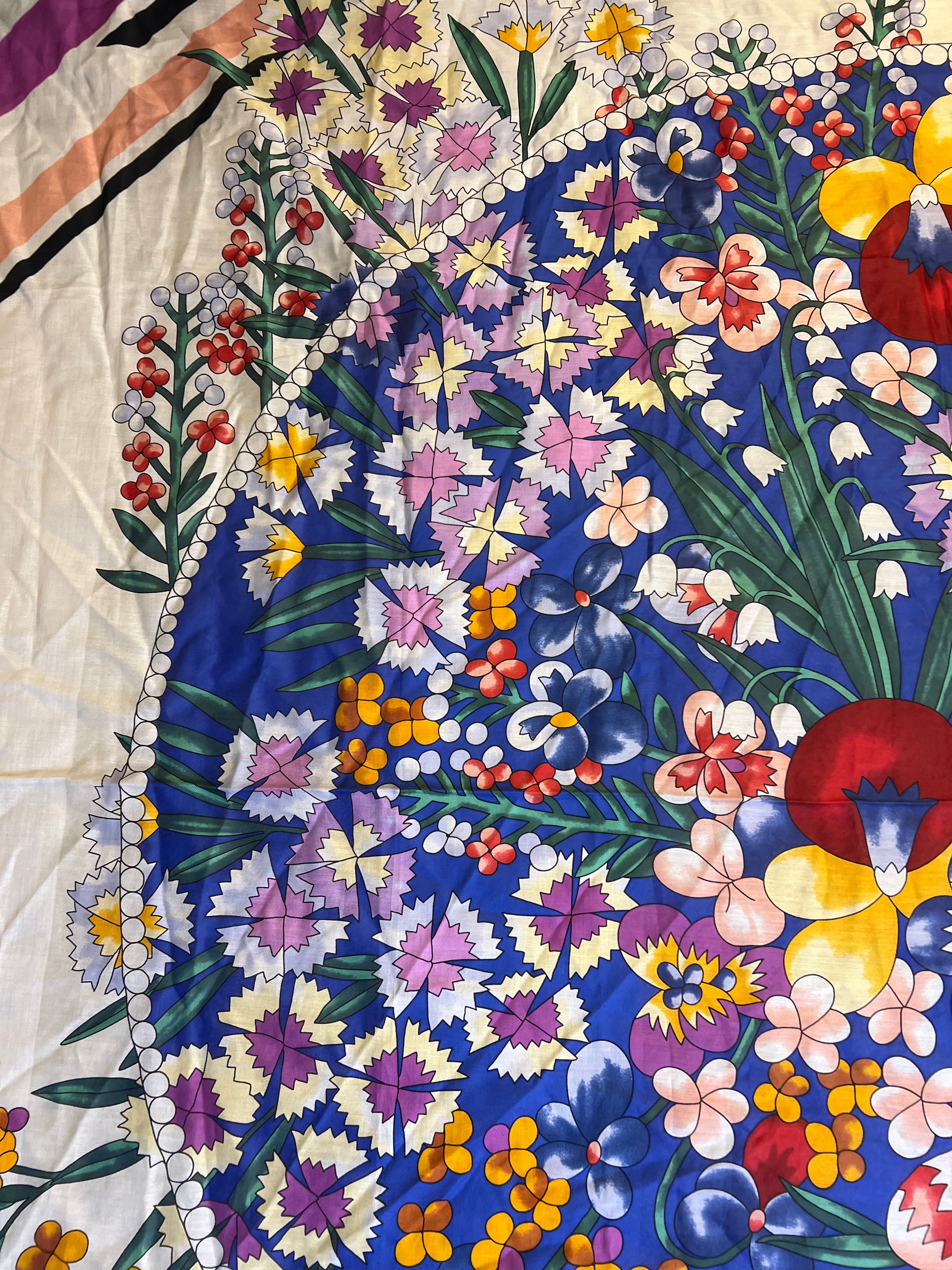 Fendi Multicolor Floral Shawl/Scarf