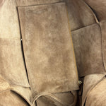 Bottega Veneta Brown Suede Maxi Intrecciato Arco Tote