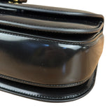 Gucci Vintage Black Leather Bamboo Top Handle Shoulder/Hand Bag